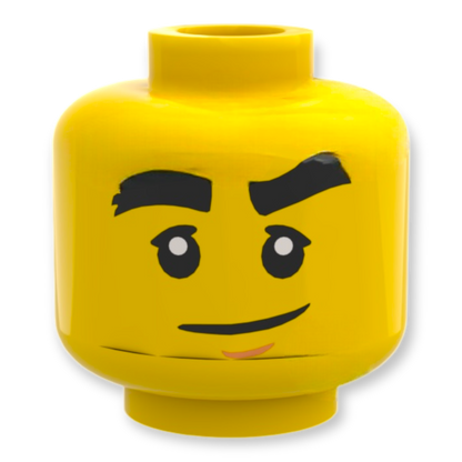 LEGO Minifigure Head - 2258 - Double-Sided Smiling / Angry