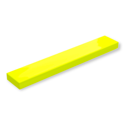 LEGO Tile 1x6 - Neon Yellow