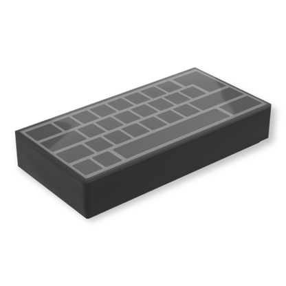 LEGO 1x2 Tile - Tastatur in Black