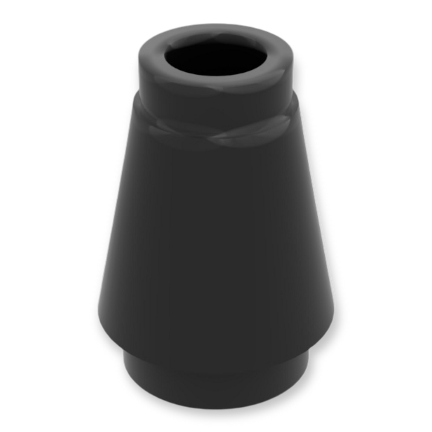 LEGO Cone 1x1 with Top Groove in Black