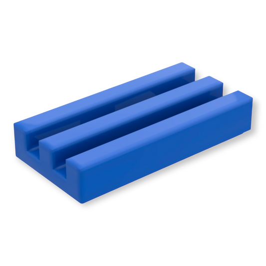 LEGO Tile Modified 1-2 Grille - Blue