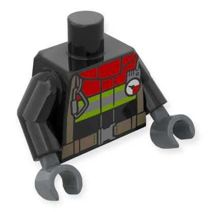 LEGO Minifiguren Torso 5419 - Schwarze Feuerwehr-Jacke