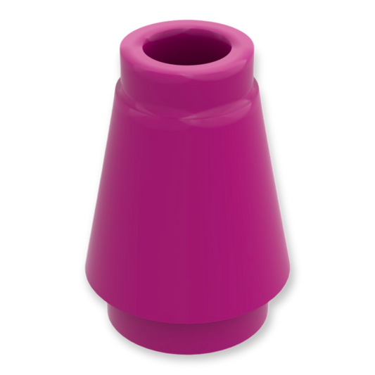 LEGO Cone 1x1 with Top Groove in Magenta