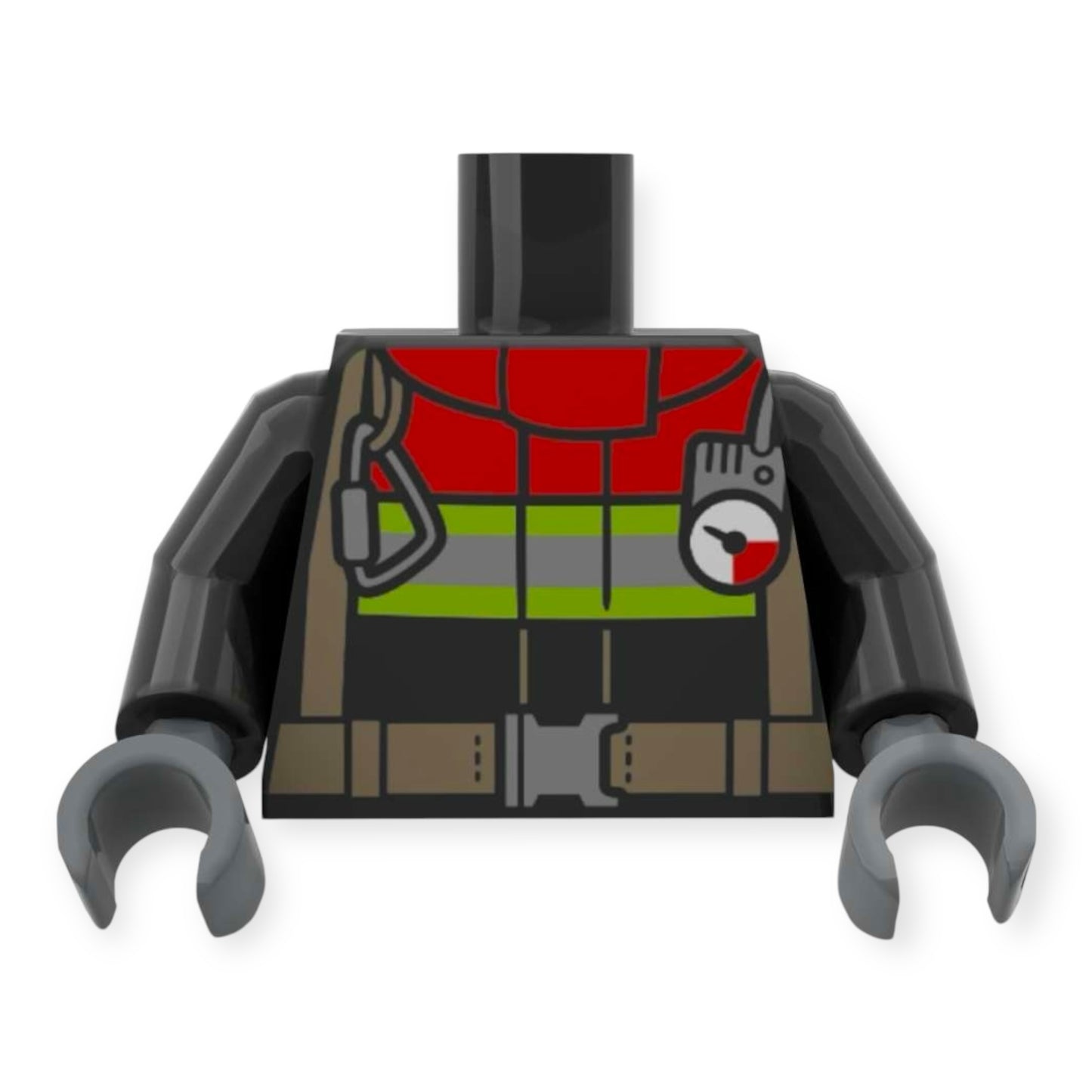 LEGO Minifiguren Torso 5419 - Schwarze Feuerwehr-Jacke