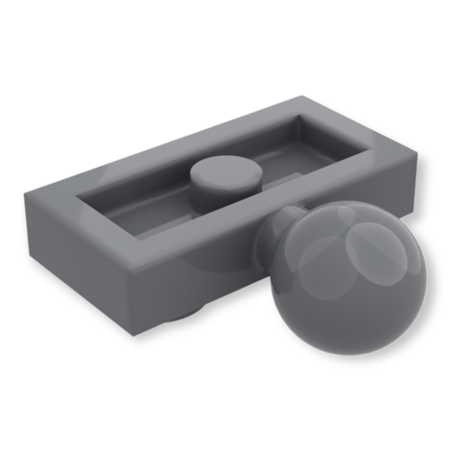 LEGO Plate Modified 1x2 Towball - Dark Bluish Gray