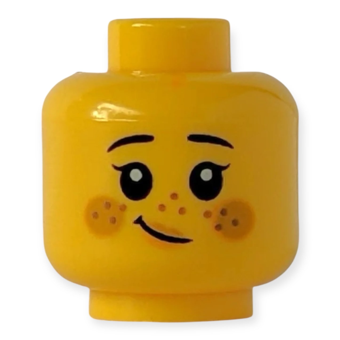 LEGO Minifiguren Kopf 3644 - Kind mit Zahnspange und schwarzen Augenbrauen