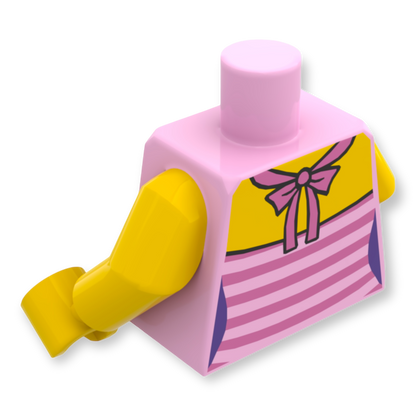 LEGO Torso - 2923 Female Top with Dark Pink Stripes and Flower