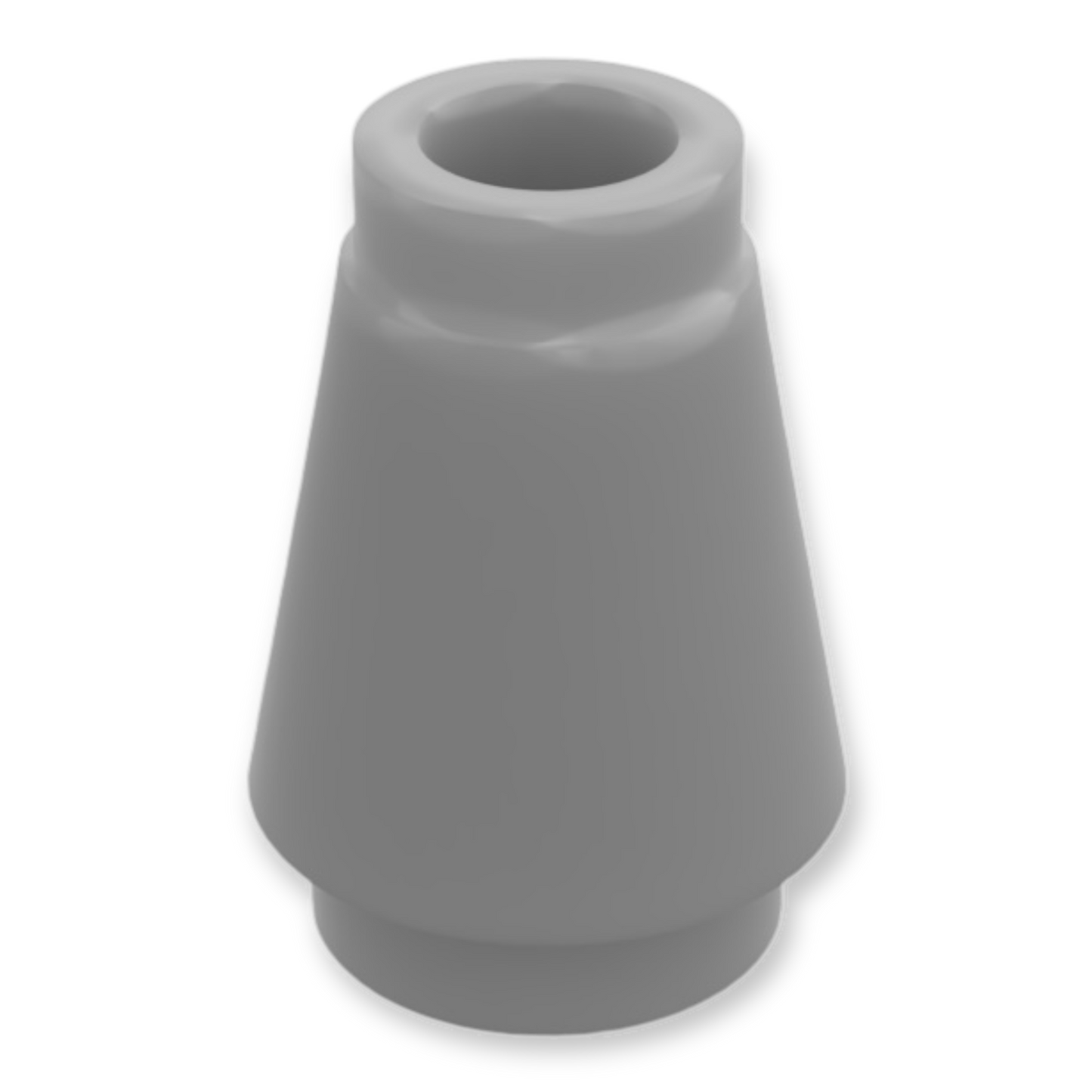 LEGO Cone 1x1 with Top Groove in Flat Silver