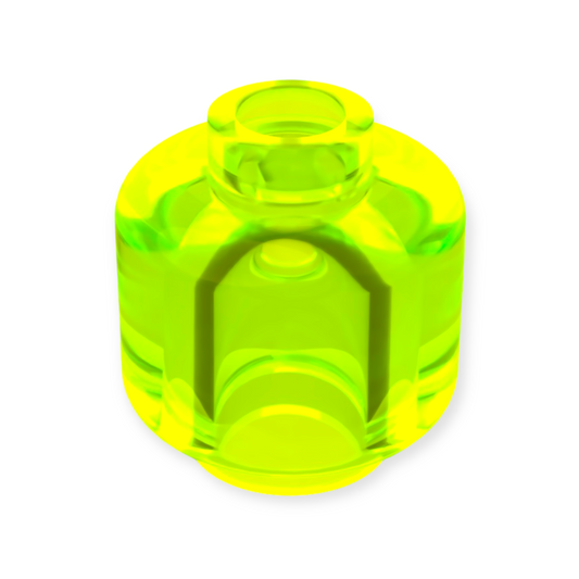 LEGO Minifiguren Kopf - Trans-Neon Green