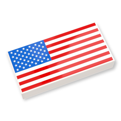 LEGO Tile 1x2 - Flagge der USA