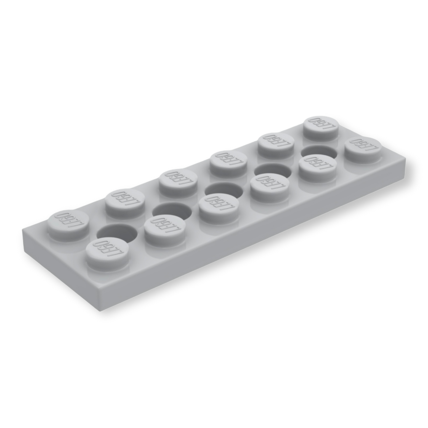 LEGO Technic Plate 2x6 with 5 Holes - Light Bluish Gray