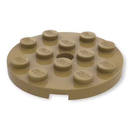 LEGO Plate Round 4x4 - Dark Tan