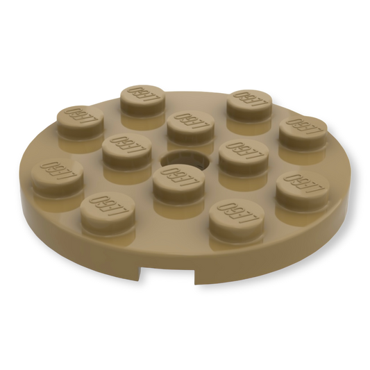 LEGO Plate Round 4x4 - Dark Tan