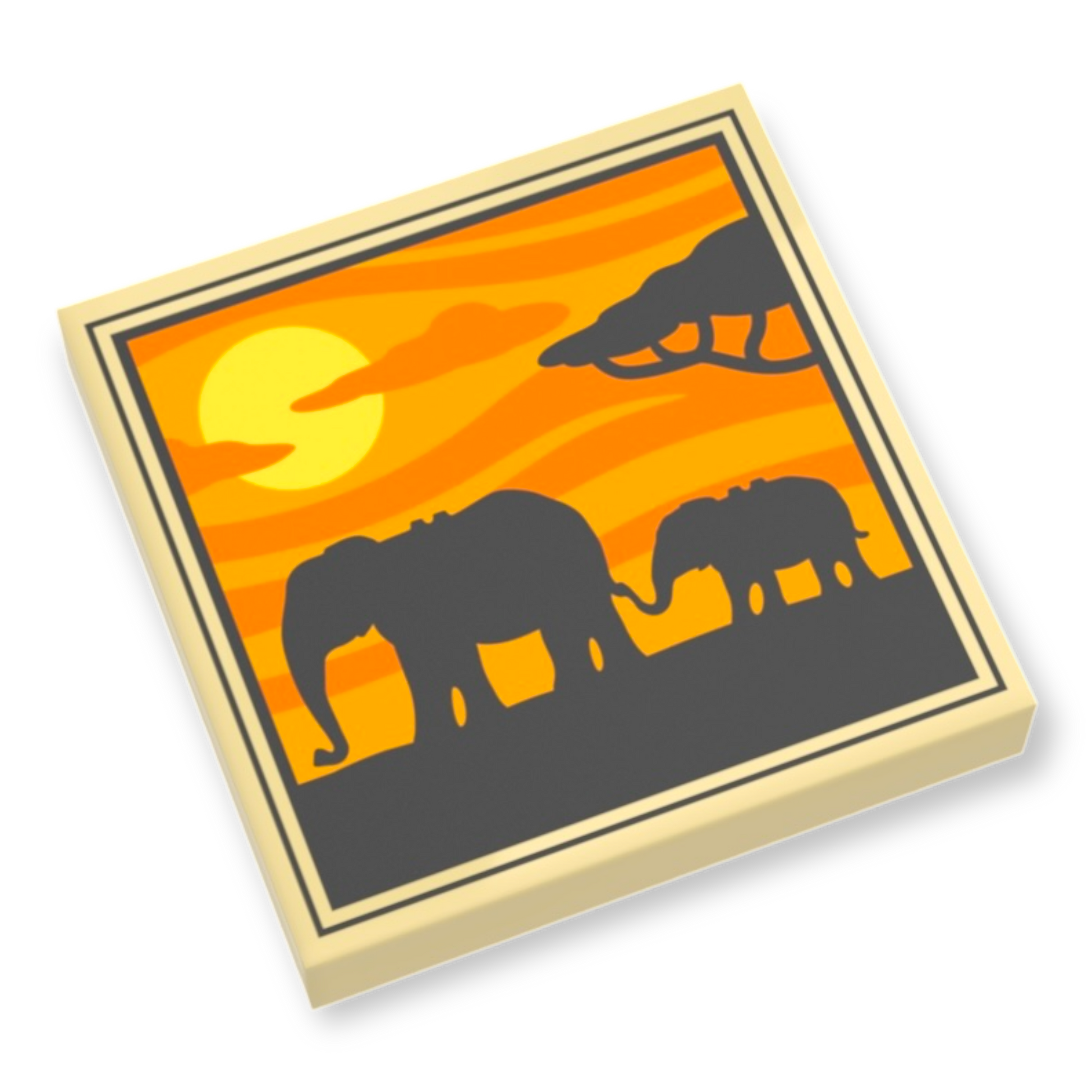 LEGO 2x2 Tile - Bild Safariurlaub