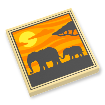 LEGO 2x2 Tile - Bild Safariurlaub