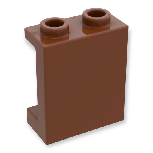 LEGO Panel 1x2x2 with Side Supports - in Reddish Brown