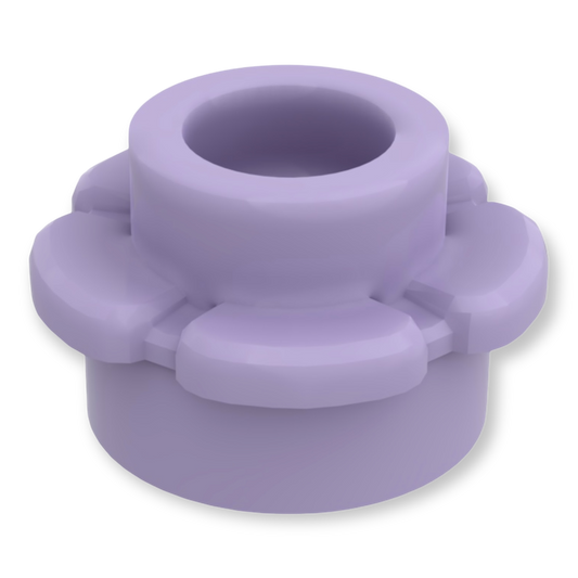 LEGO Plate Round 1x1 Flower - Medium Lavender