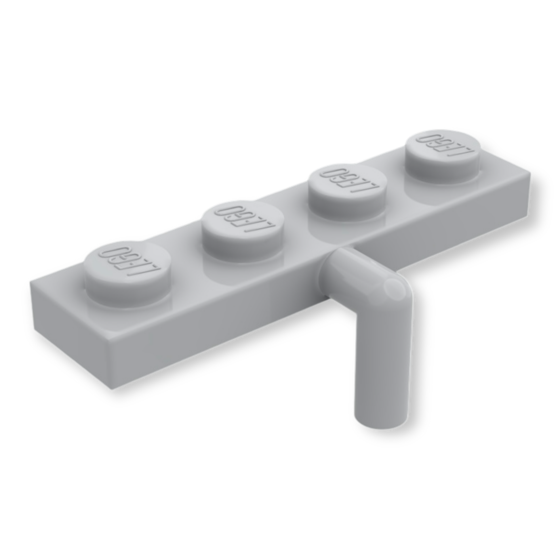 LEGO Plate Modified 1x4 Bar Arm Down - Light Bluish Gray