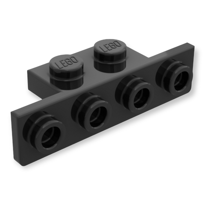 LEGO Bracket 1x2 - 1x4 2 Rounded Button Corners - Black