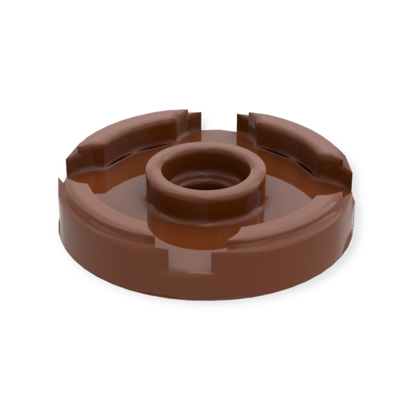 LEGO Tile Round 2x2 Open Stud - Reddish Brown