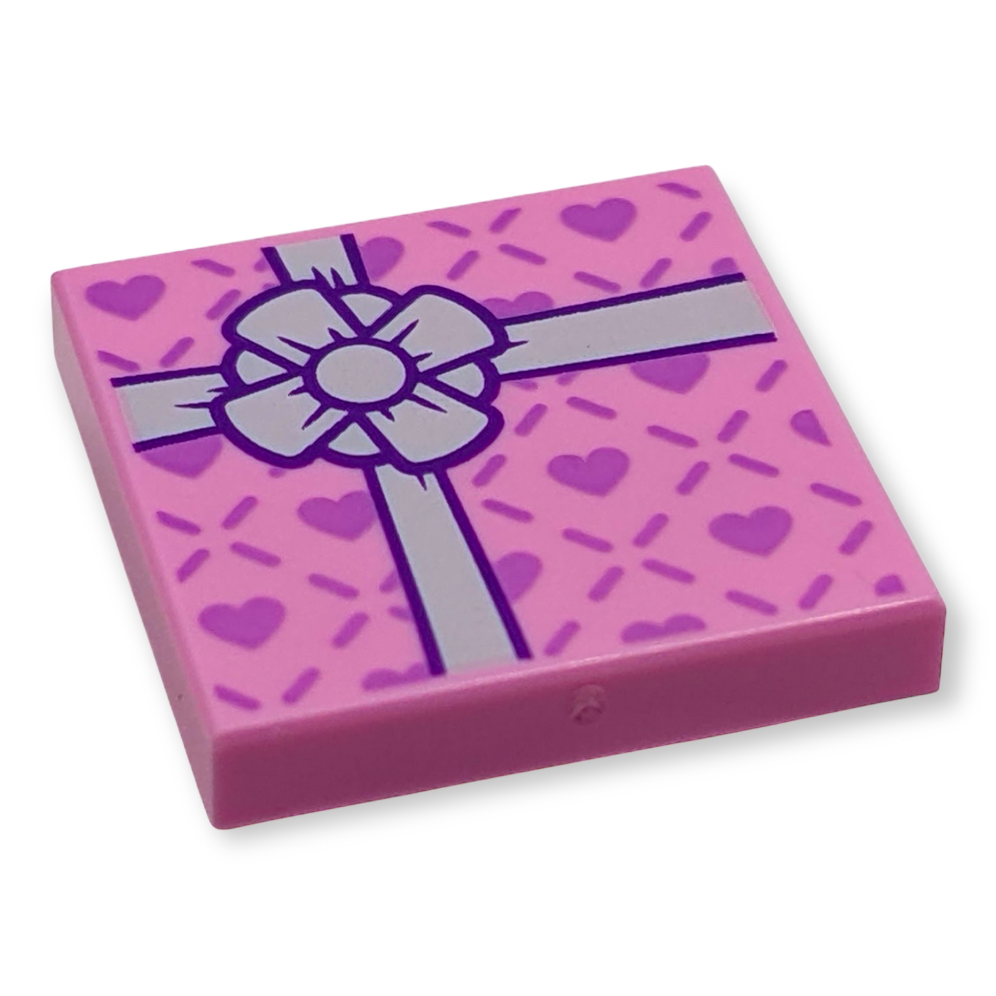 LEGO Tile 2x2 - Geschenk Bright Pink