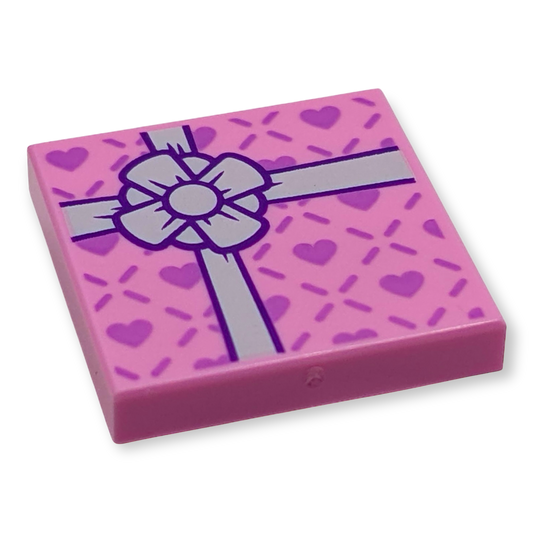 LEGO Tile 2x2 - Geschenk Bright Pink