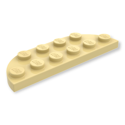 LEGO Plate Round Corner 2x6 Double in Tan