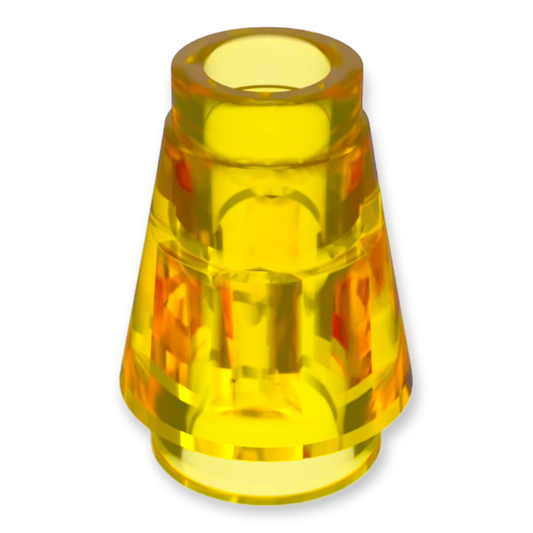 LEGO Cone 1x1 with Top Groove in Trans-Yellow