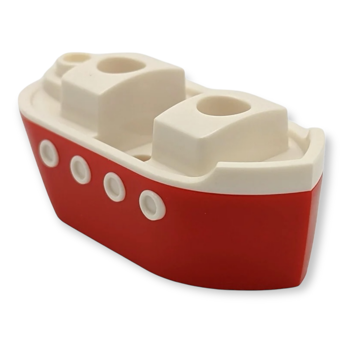 LEGO Minifigur-Kostüm - Rote Fähre/Schiff mit geformter weißer Oberseite