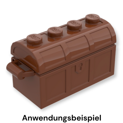 LEGO Treasure Chest Lid Curved with Thick Hinge - Reddish Brown