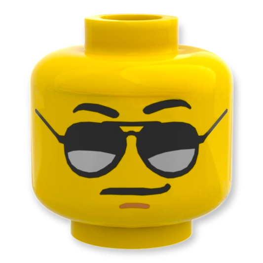 LEGO Head - 1663 with black/silver sunglasses