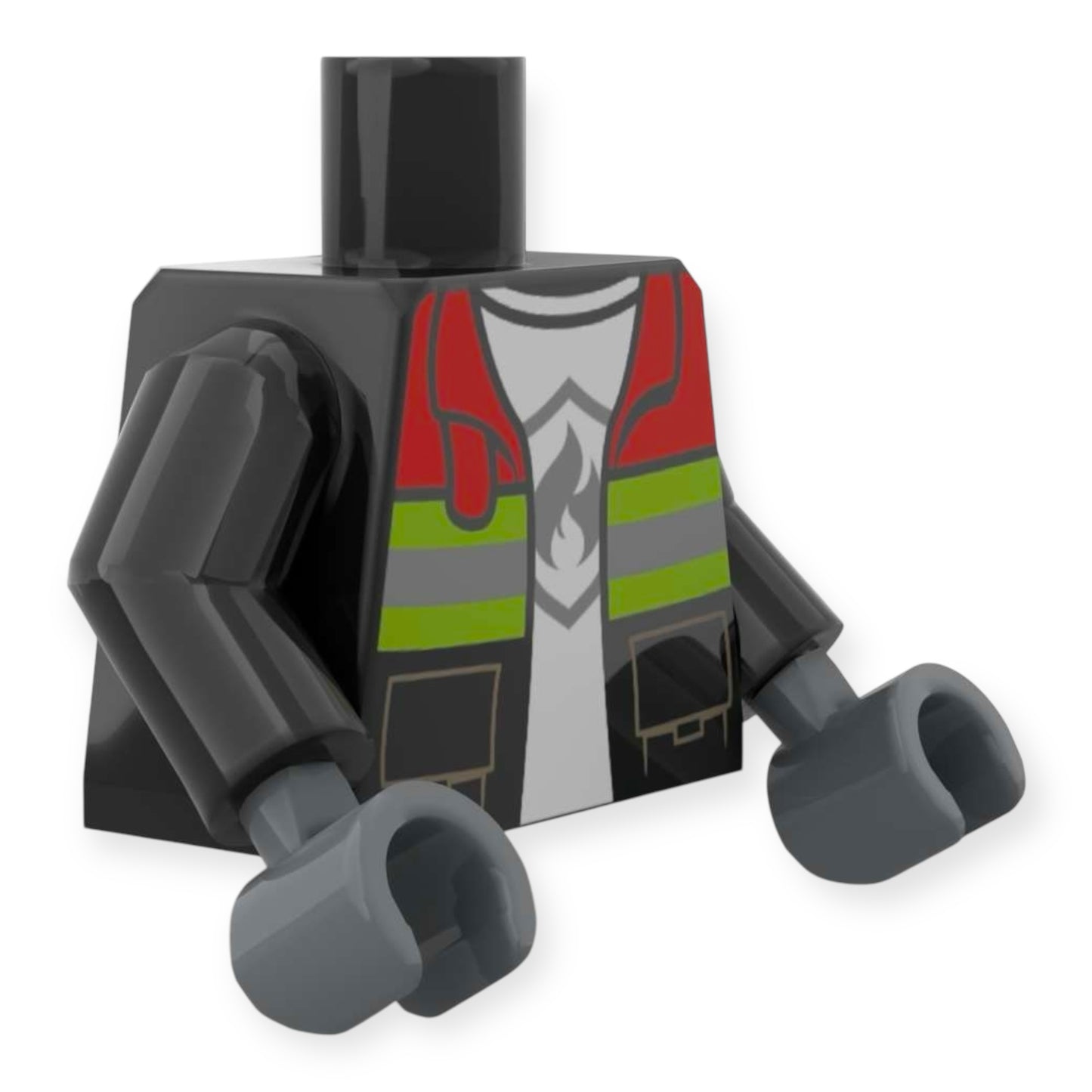 LEGO Minifiguren Torso 6931 - Offene Feuerwehr-Jacke