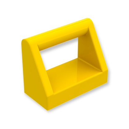 LEGO Tile Modified 1x2 with Bar Handle in Yellow