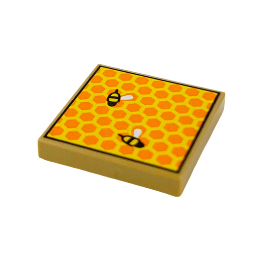 LEGO Tile 2x2 - Bienenwabe