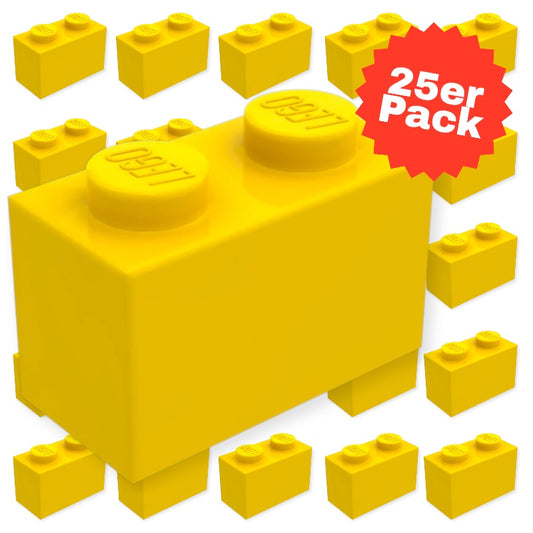 25er Pack LEGO® Stein 1x2 in Gelb