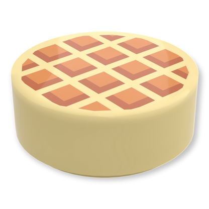 LEGO Tile Round 1x1 - Waffel