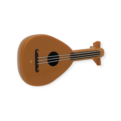 LEGO Laute - Lute with Dark Brown Neck and Silver Strings