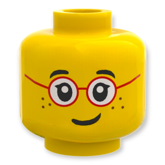 LEGO Head - 1967 Kind mit runder Brille und Sommersprossen