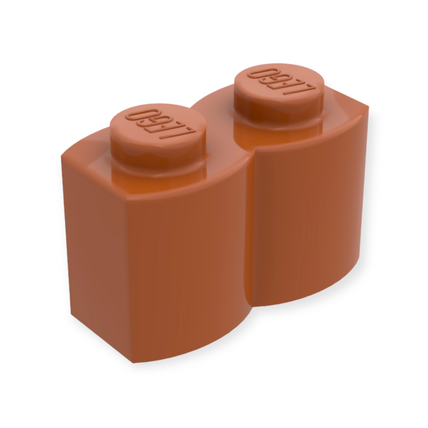 Profilé de bûche 1x2 modifié en brique LEGO - Orange foncé