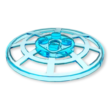 LEGO Dish 6x6 Inverted (Radar) Webbed - Trans-Light Blue