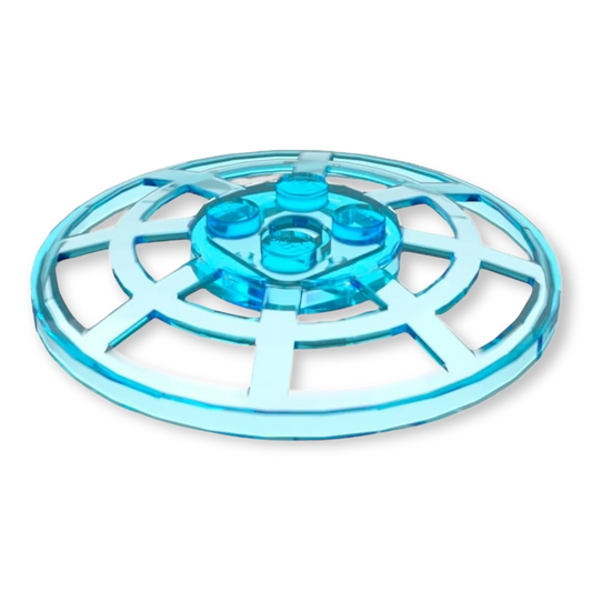 LEGO Dish 6x6 Inverted (Radar) Webbed - Trans-Light Blue