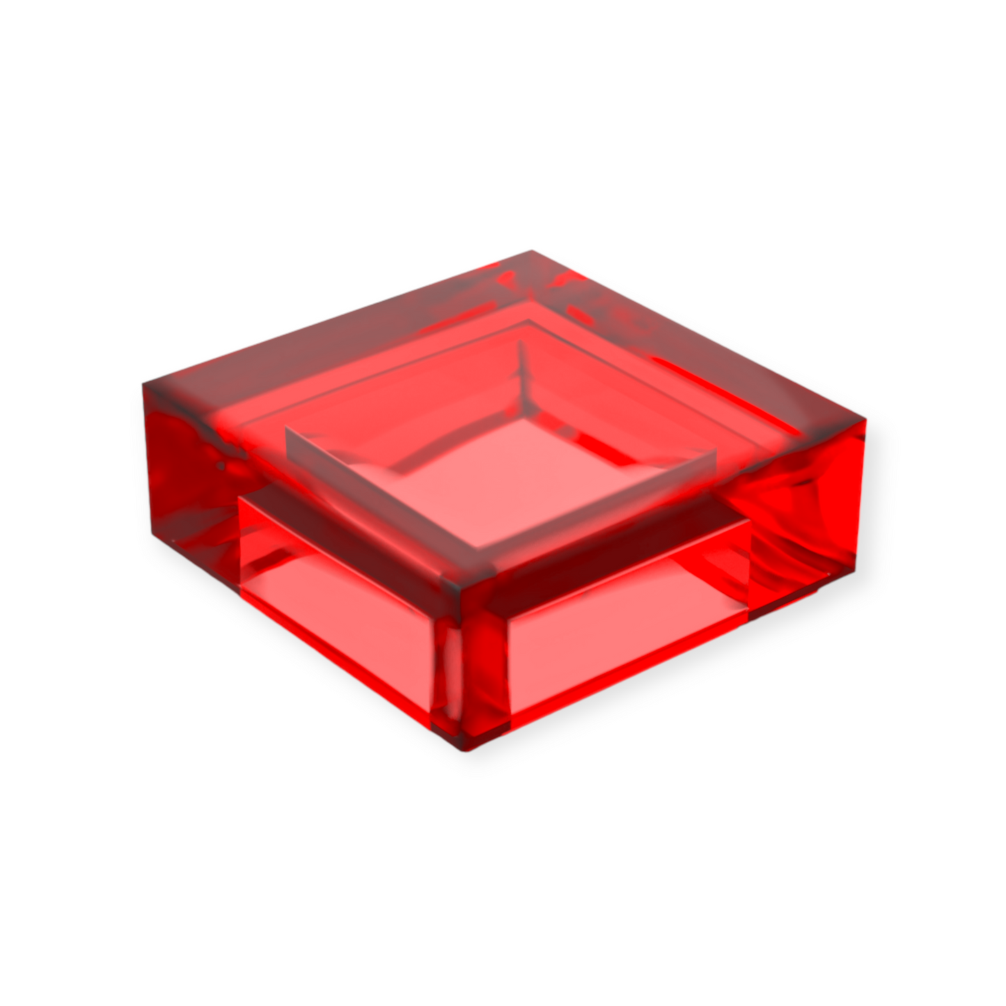 LEGO Tile with Groove 1x1 - Trans-Red