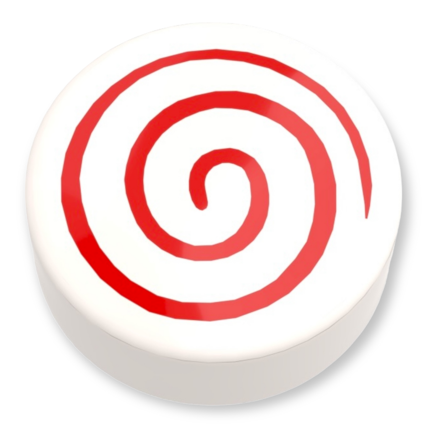 LEGO Tile 1x1 Round - Rote Spirale / Lolly