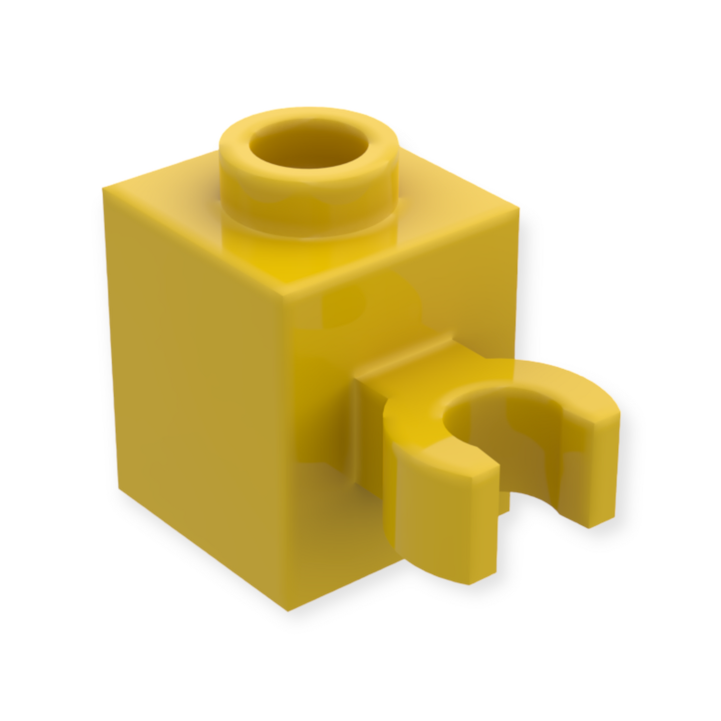 LEGO Brick Modified 1x1 with Clip Vertical - Yellow