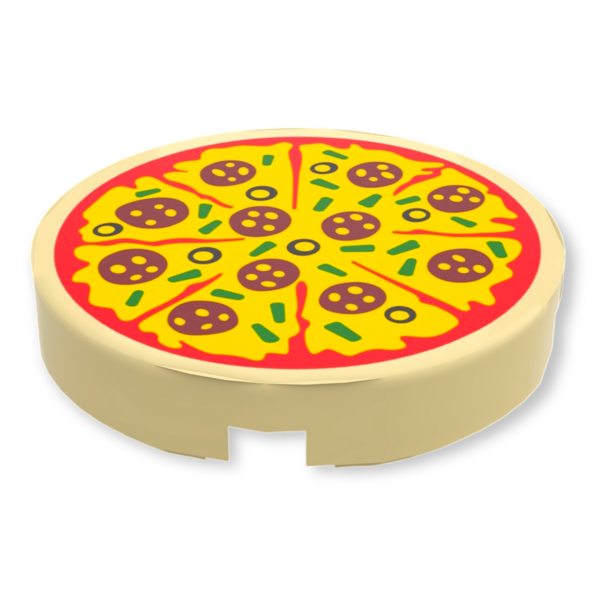 LEGO Tile Round 2x2 - Pizza