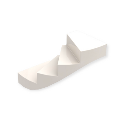 LEGO Treppe / Stairs 6x6x4 Curved - White