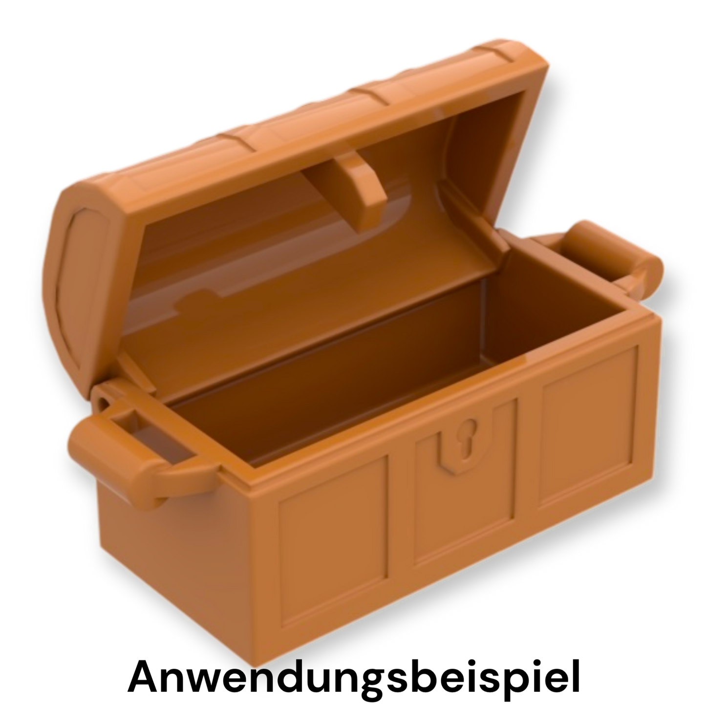 LEGO Container Treasure Chest Bottom with Slots in Back - Medium Nougat