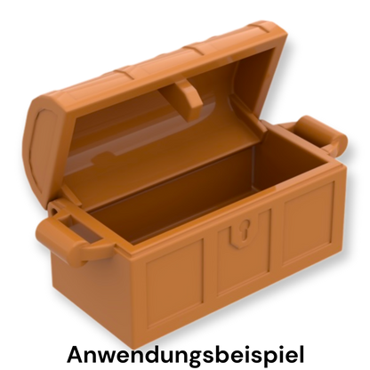 LEGO Container Treasure Chest Bottom with Slots in Back - Medium Nougat