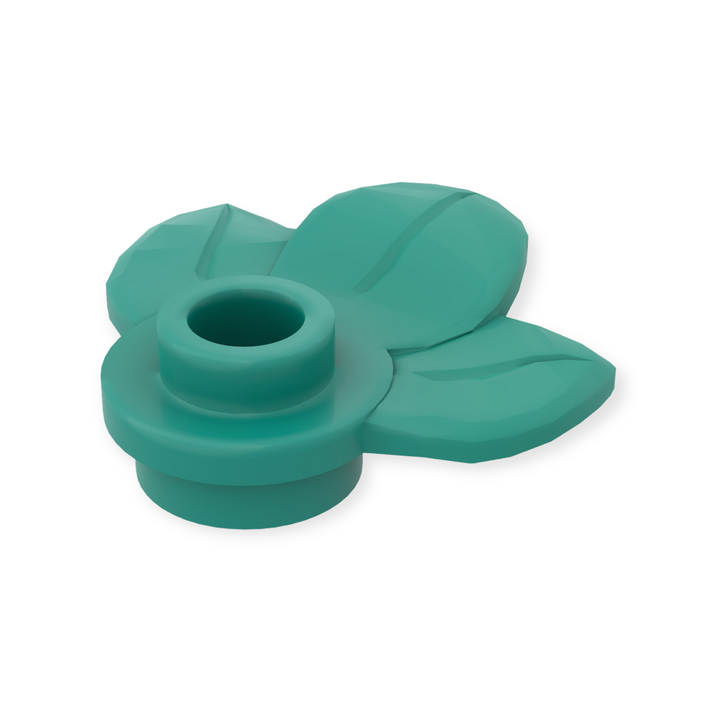 LEGO Plant Plate 1x1 mit 3 Blättern - Dark Turquoise