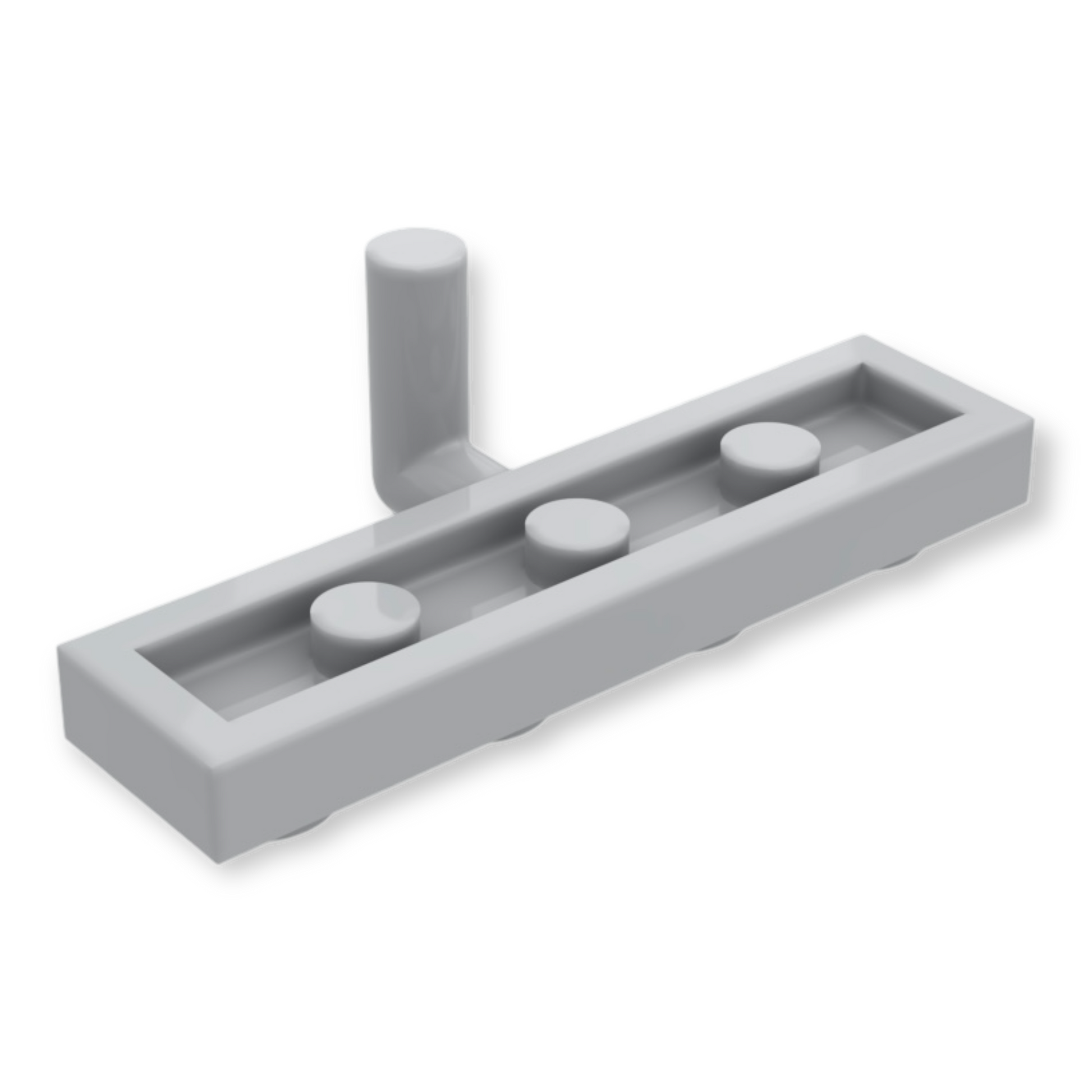 LEGO Plate Modified 1x4 Bar Arm Down - Light Bluish Gray